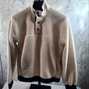 J.CREW Faux Fur Authentic Fleece Pullover